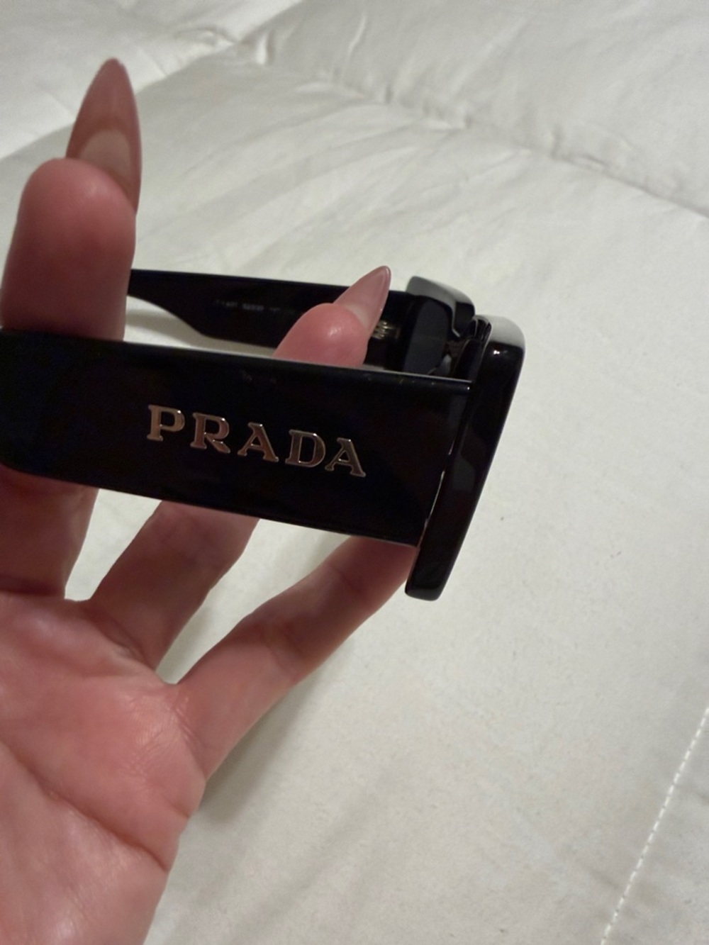 Prada Black Rectangular Sunglasses - Picture 3 of 10